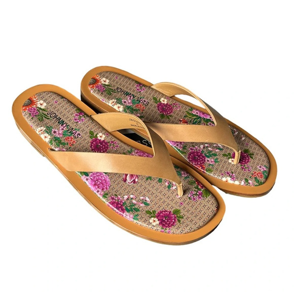 Johnny Was Jenna Flip Flop In Multi Flower size 8